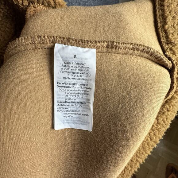 MADEWELL Women’s Bonded Sherpa Cocoon Coat Pockets Brown Size Small - Picture 10 of 13